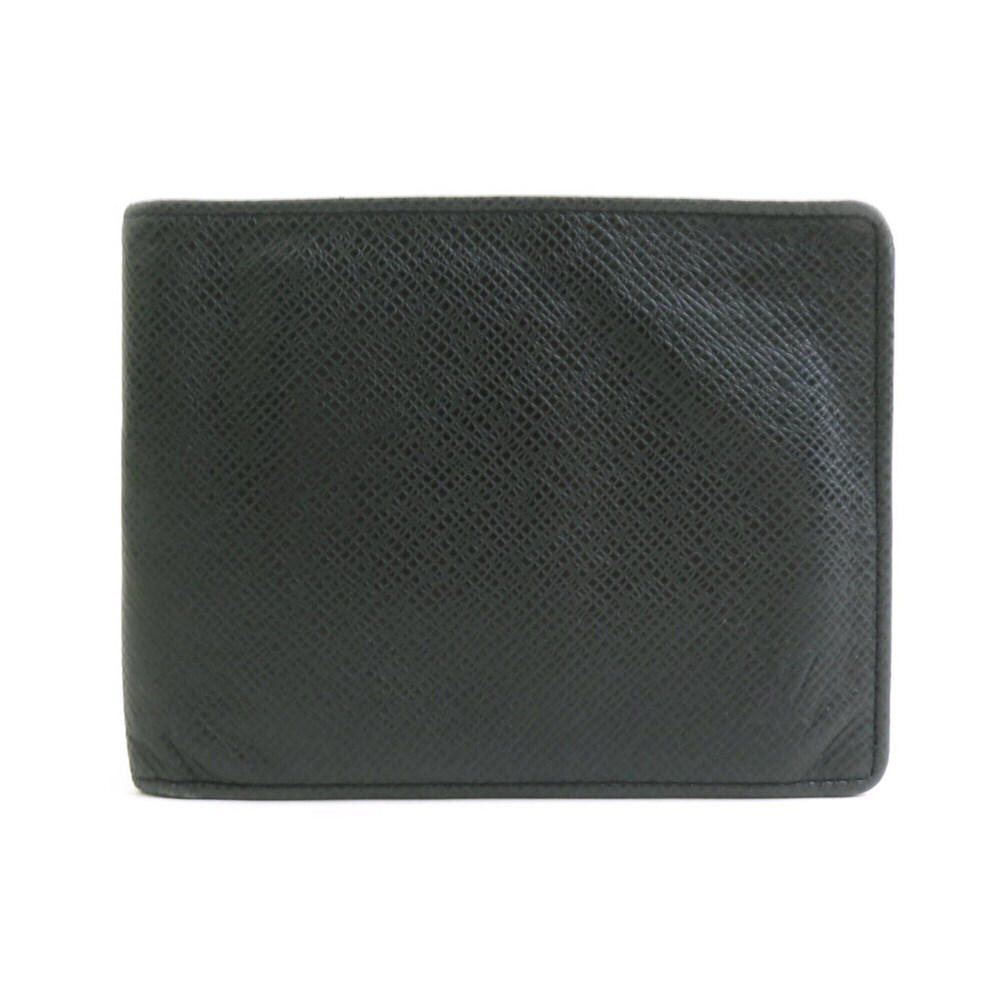 Louis Vuitton LOUIS VUITTON Bi-fold wallet Taiga Portefeuille Florin Black Me...